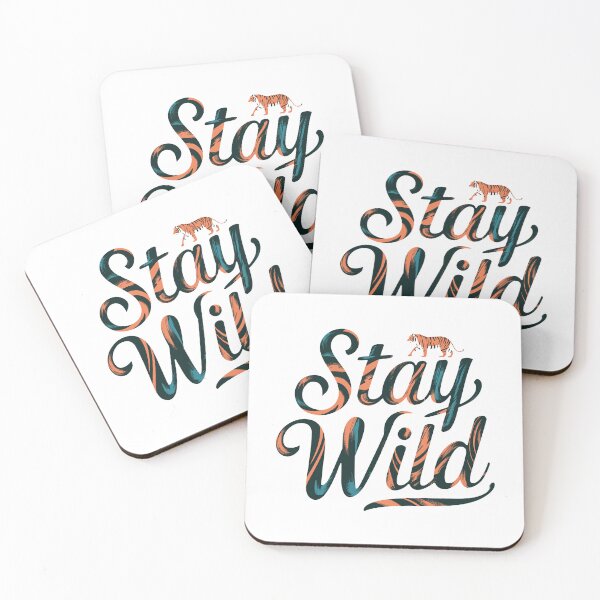 Item preview, Wilderness motif Stay Wild Tiger with stripes design designed and sold by Mkx8.