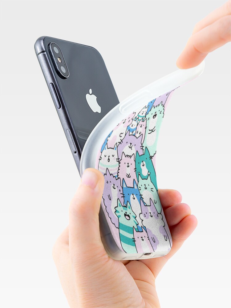 Alternate view of Pastel Pile Of Cats iPhone Case & Cover