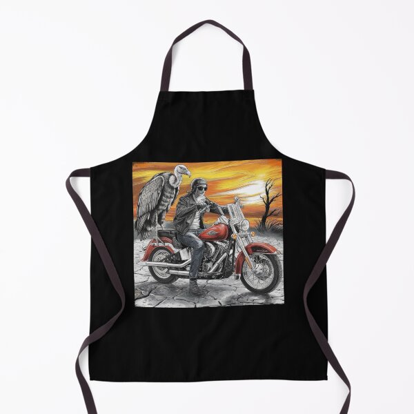 Item preview, Motorcycle Rider with Vulture in Desert Sunset Scene designed and sold by love3617.