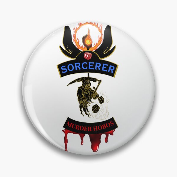 Item preview, Sorcerer. Murder Hobos. Biker Patch Style designed and sold by Ferndragons.