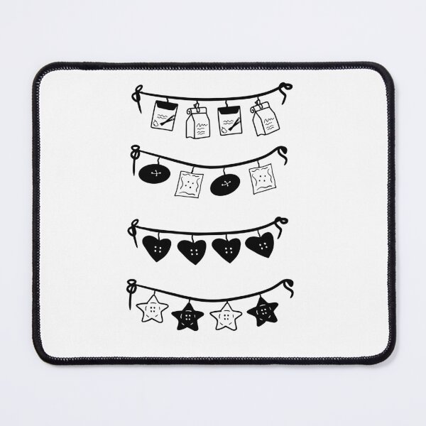 Item preview, Decorative Bunting: Minimalist Black & White Illustrations designed and sold by RM-Journey.
