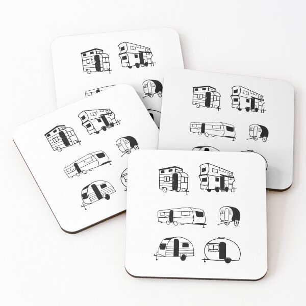 Item preview, Caravanas elegantes: bocetos en blanco y negro designed and sold by RM-Journey.