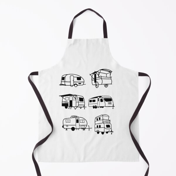 Item preview, Retro Caravans: Simple Black and White Art designed and sold by RM-Journey.