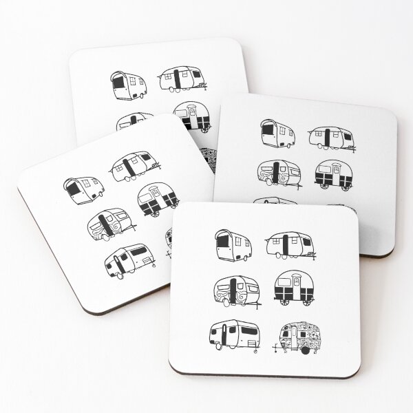 Item preview, Cozy Caravan: Black and White Line Illustrations designed and sold by RM-Journey.