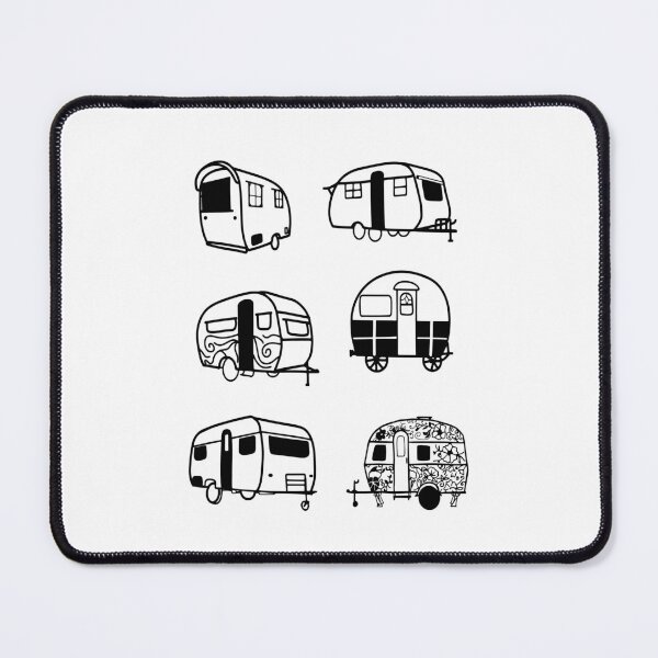 Item preview, Cozy Caravan: Black and White Line Illustrations designed and sold by RM-Journey.