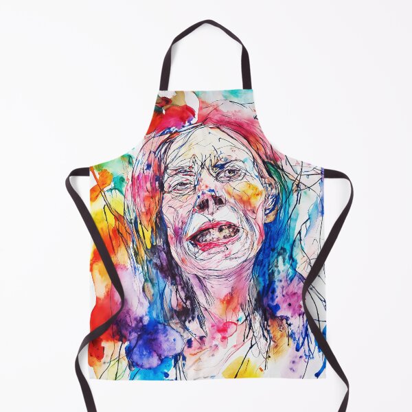 Item preview, Creative Scribbles: Vibrant Watercolor Painting of an Ugly Woman designed and sold by soulfulpalette.