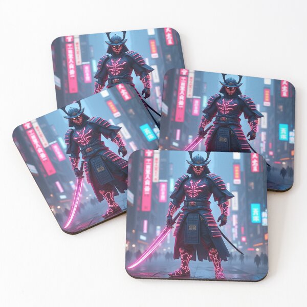 Item preview, neon samurai warrior designed and sold by WelSol.