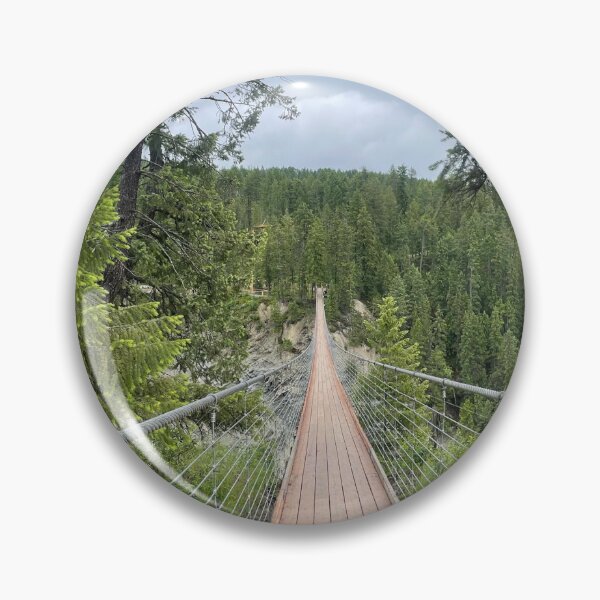 Item preview, Suspension Bridge Walkway in Lush Canadian Forest designed and sold by nomadportraits.