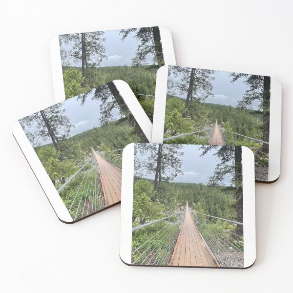 Item preview, Suspension Bridge Walkway in Lush Canadian Forest designed and sold by nomadportraits.