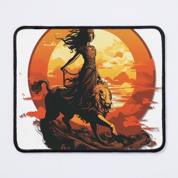 Item preview, Majestic Queen Riding a Lion designed and sold by jgvisualarts.