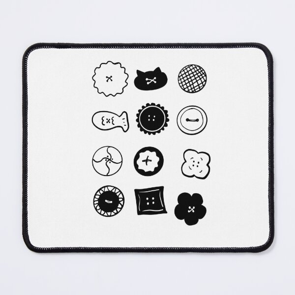 Item preview, Charming Buttons: Black & White Minimalist Art designed and sold by RM-Journey.
