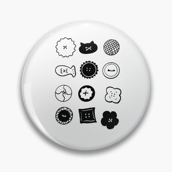 Item preview, Charming Buttons: Black & White Minimalist Art designed and sold by RM-Journey.