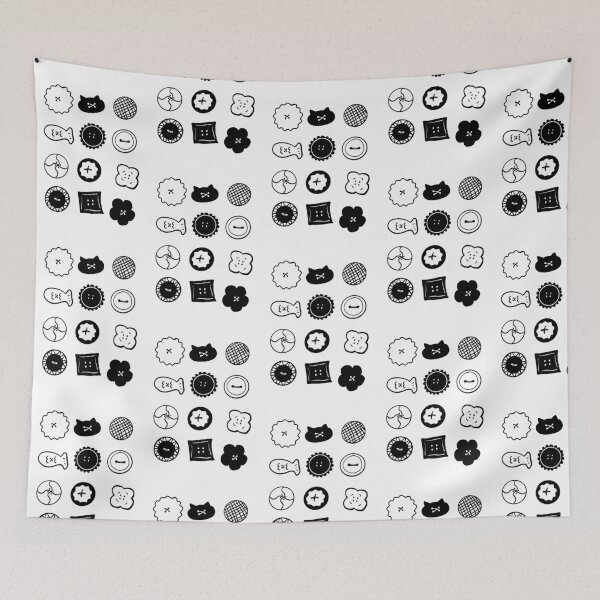 Item preview, Charming Buttons: Black & White Minimalist Art designed and sold by RM-Journey.