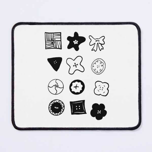 Item preview, Buttoned Up: Simple and Cute Line Drawings designed and sold by RM-Journey.