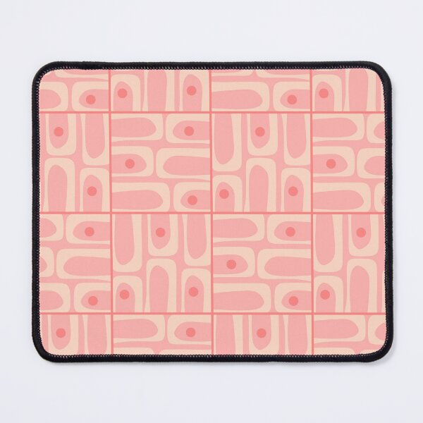 Item preview, Mid Century Modern Piquet Multi Geometric Tiled Pattern in Blush Pink designed and sold by kierkegaard.