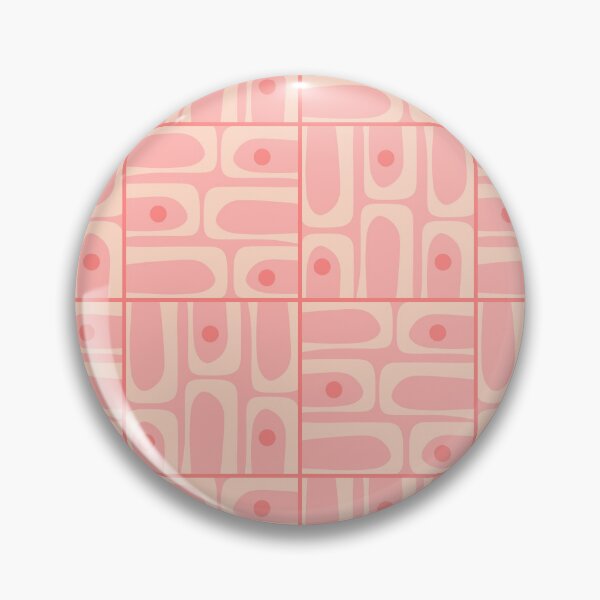 Item preview, Mid Century Modern Piquet Multi Geometric Tiled Pattern in Blush Pink designed and sold by kierkegaard.