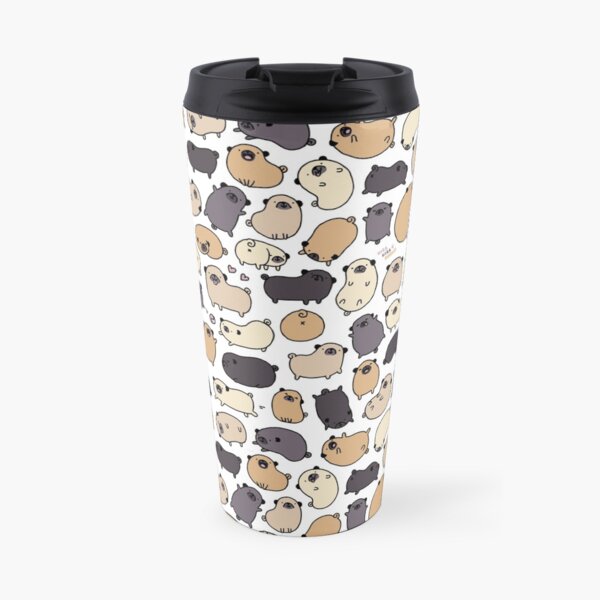 Pug Life Doodle Travel Mug