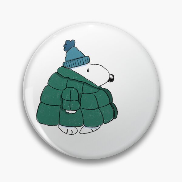 Item preview, Puffer Jacket Beanie Green and Blue designed and sold by cranbearrie.