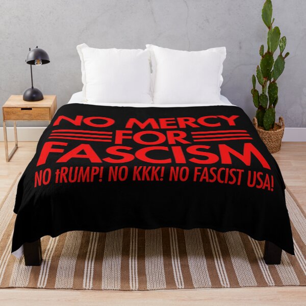 Item preview, NO MERCY FOR FASCISM - No tRump - No KKK - No Fascist USA - red designed and sold by Thelittlelord.