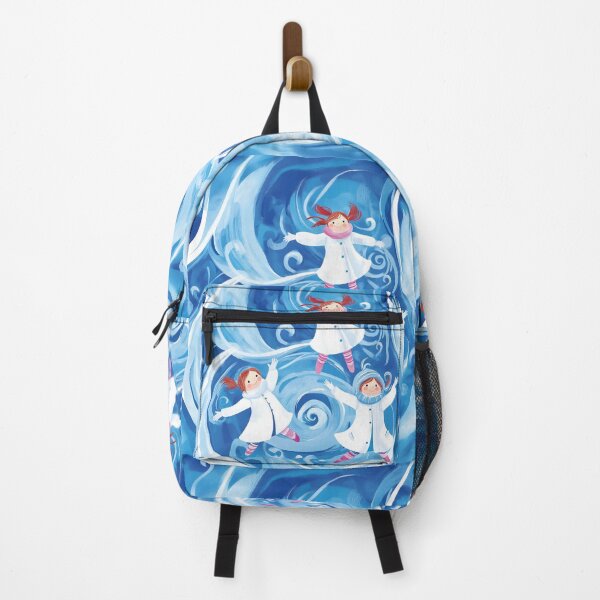 Item preview, A design features a group of children twirling through gusts of a frosty breeze, dressed in bright white winter coats and scarves. designed and sold by HEMRO.