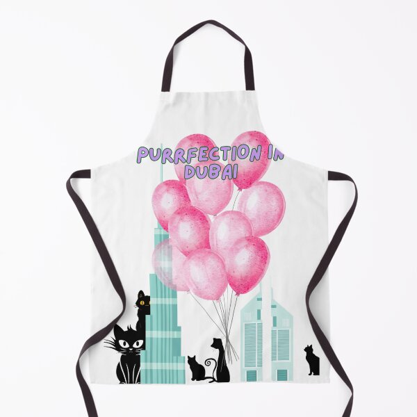Item preview, Purrfection cats in Dubai with pink balloons designed and sold by wallartofmio.