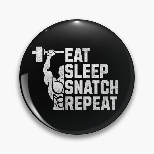 Item preview, Distressed Eat Sleep Snatch Repeat Snatches Gift Idea Workout Gym designed and sold by HosvPrint .s.