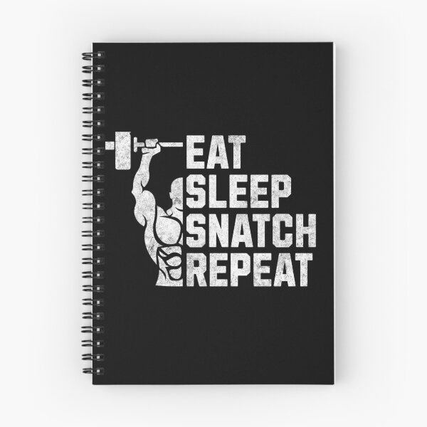 Item preview, Distressed Eat Sleep Snatch Repeat Snatches Gift Idea Workout Gym designed and sold by HosvPrint .s.