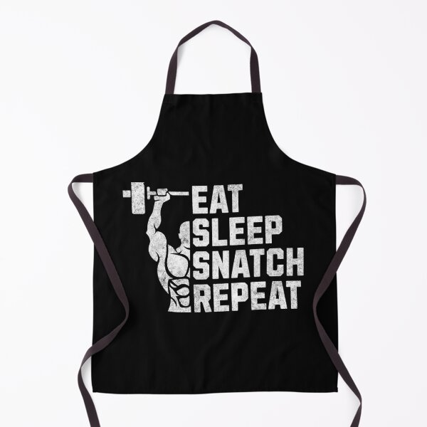 Item preview, Distressed Eat Sleep Snatch Repeat Snatches Gift Idea Workout Gym designed and sold by HosvPrint .s.