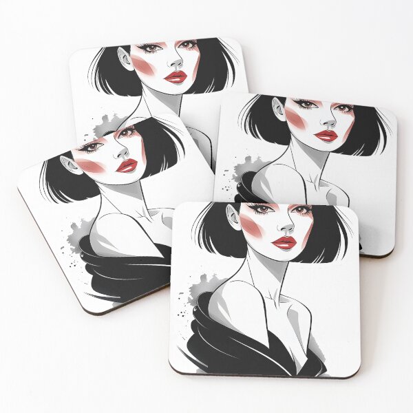 Item preview, Minimalist Fashion Portrait of a Woman - Bold & Elegant Illustration designed and sold by Pro AguiZoul Art.