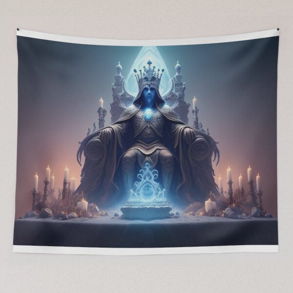 Item preview, Ghost King Sitting On Chair With Candles designed and sold by highplacidity.