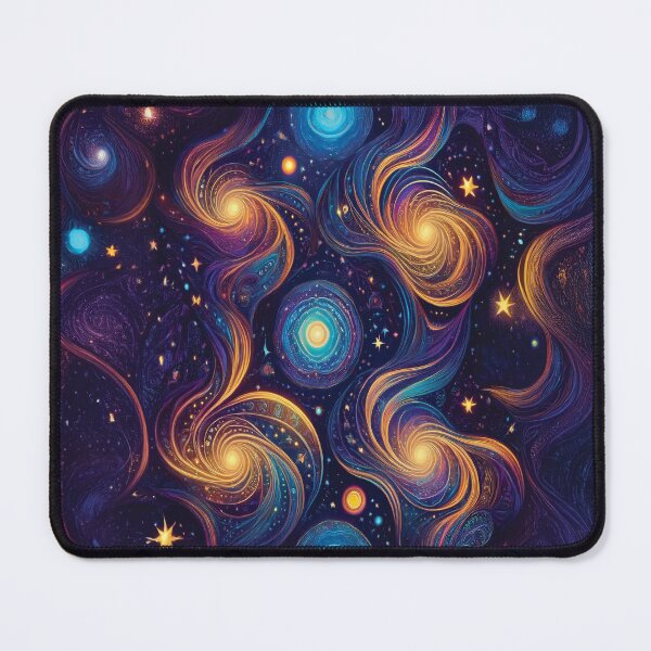 Item preview, A design of an elegant, flowing galaxies with decorative patterns and intricate stars. designed and sold by HEMRO.