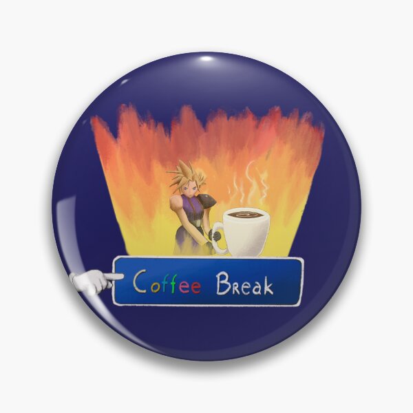 Item preview, Cloud Strife, Limit Break, coffee, Final Fantasy 7 Remake designed and sold by Acoustic9cetra.