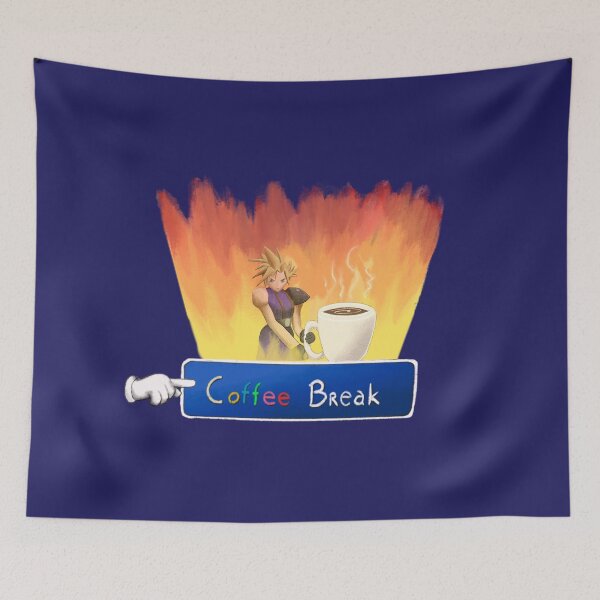 Item preview, Cloud Strife, Limit Break, coffee, Final Fantasy 7 Remake designed and sold by Acoustic9cetra.