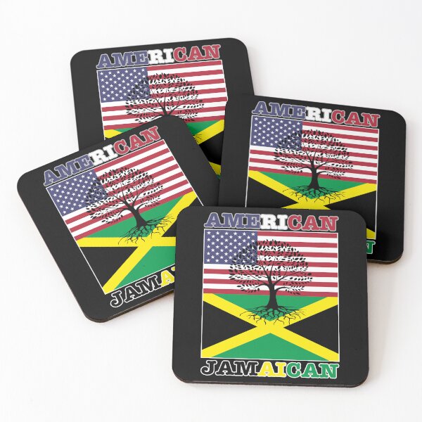 Item preview, USA Jamaica Flag, Jamaican Roots American Born America designed and sold by Dabbing Turtle Designs.