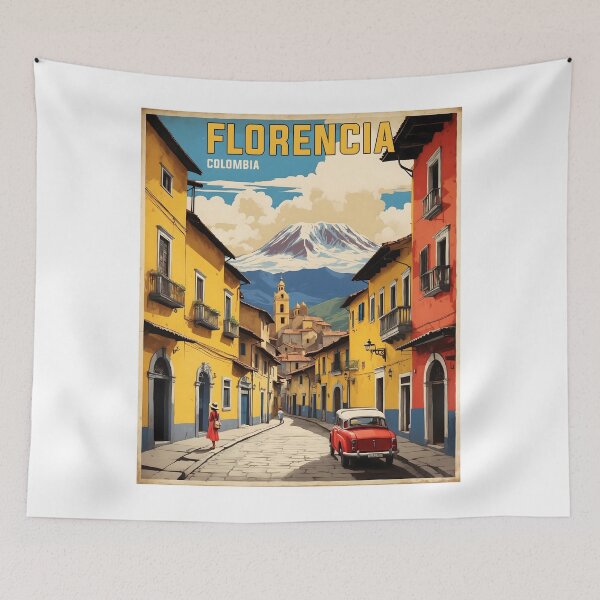 Item preview, Florencia Colombia Retro Vintage Poster Tourism  designed and sold by TravelersGems.