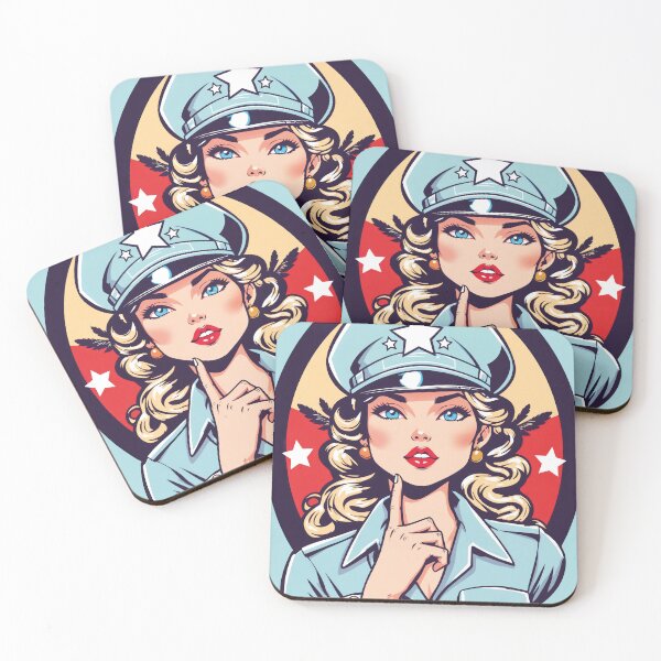 Item preview, Blonde Bombshell, military pinups designed and sold by BestRebel.