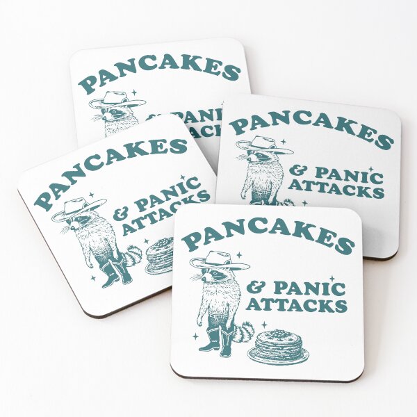 Item preview, Pancakes and Panic Attacks, Meme Shirt, Retro Raccoon Tshirt, Funny Raccoon Shirt, Funny Meme Tee, Raccoon Meme designed and sold by Rosqzz.