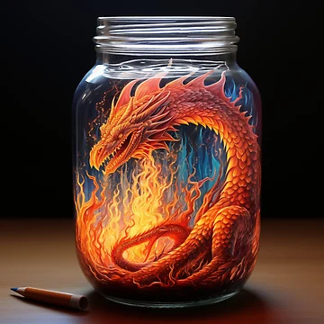 Artwork thumbnail, Dragon In A Jar by Rtymer