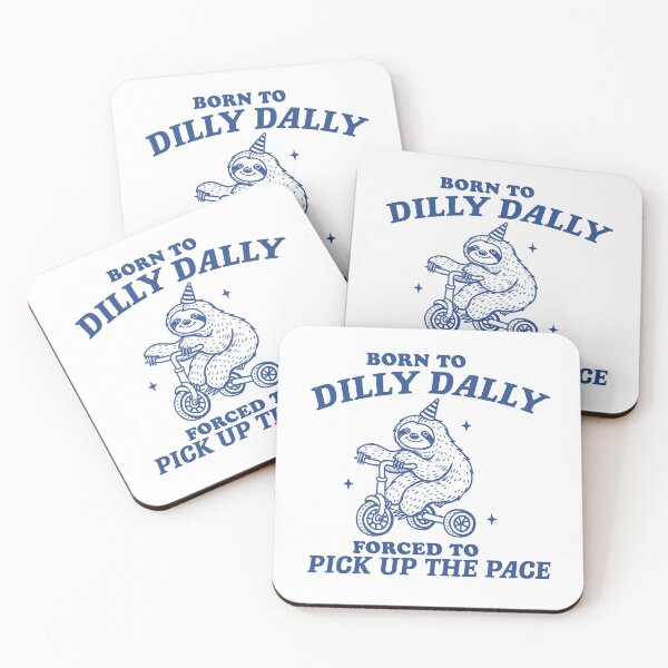 Item preview, Born To Dilly Dally Forced To Pick Up The Pace, Funny Self Love Shirt, Retro Cartoon T Shirt, Weird T Shirt, Meme T Shirt, Trash Panda T Shirt, Sloth designed and sold by Rosqzz.