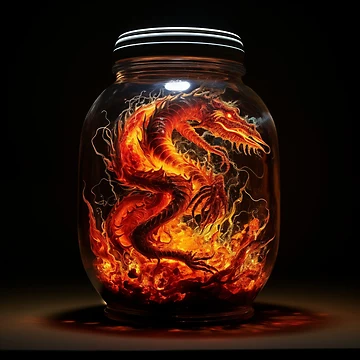 Artwork thumbnail, Dragon In A Jar by Rtymer