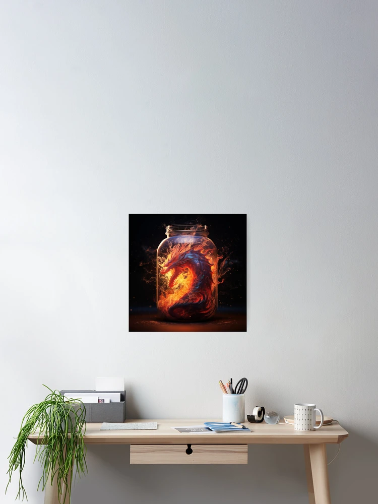 Thumbnail 2 of 3, Poster, Dragon In A Jar designed and sold by Rtymer.