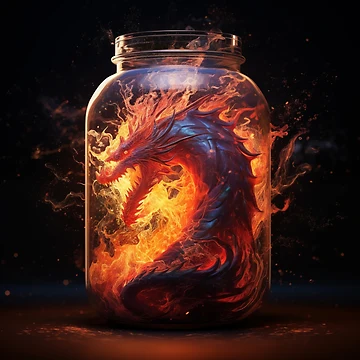 Artwork thumbnail, Dragon In A Jar by Rtymer