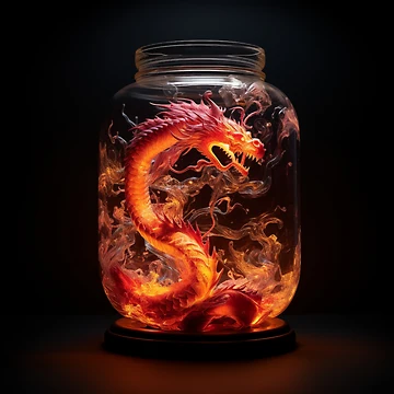 Artwork thumbnail, Dragon In A Jar by Rtymer