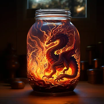 Artwork thumbnail, Dragon In A Jar by Rtymer