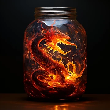 Artwork thumbnail, Dragon In A Jar by Rtymer
