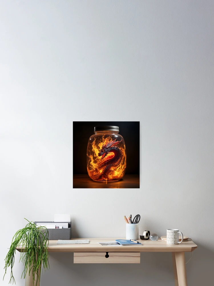 Thumbnail 2 of 3, Poster, Dragon In A Jar designed and sold by Rtymer.