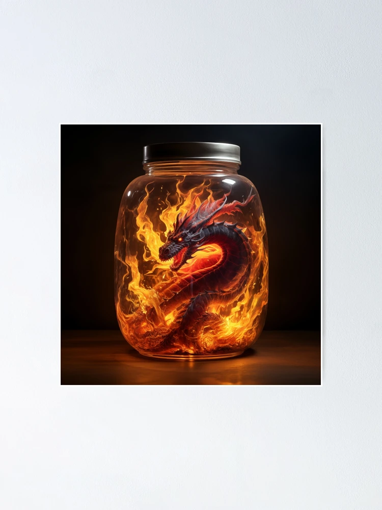 Thumbnail 1 of 3, Poster, Dragon In A Jar designed and sold by Rtymer.