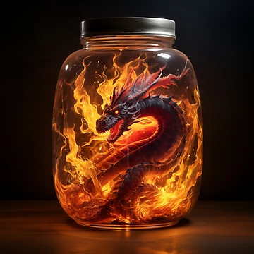 Artwork thumbnail, Dragon In A Jar by Rtymer