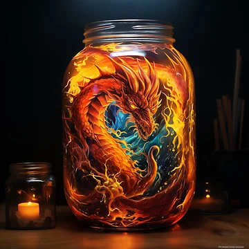 Artwork thumbnail, Dragon In A Jar by Rtymer
