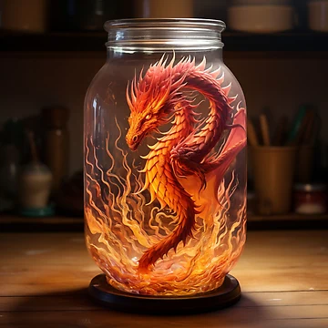Artwork thumbnail, Dragon In A Jar by Rtymer